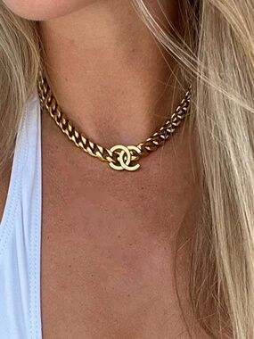 AUTHENTIC Upcycled Chanel Chain Choker by Reluxe Vintage